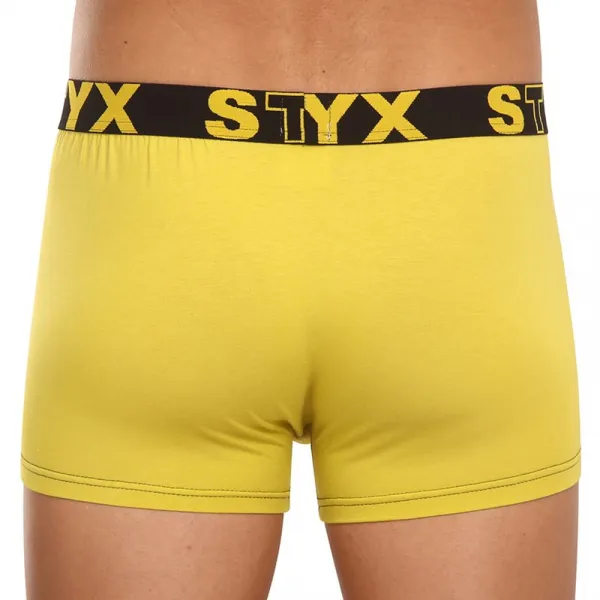 Pánske boxerky Styx športová guma zelenožlté (G1065) S, trenky