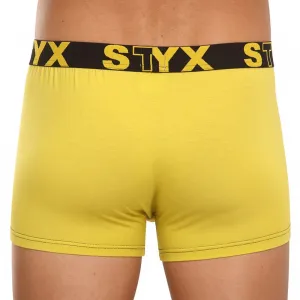 Pánske boxerky Styx športová guma zelenožlté (G1065) S, trenky