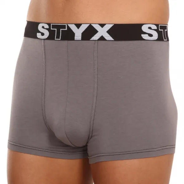Pánske boxerky Styx športová guma tmavo sivé (G1063) S, trenky
