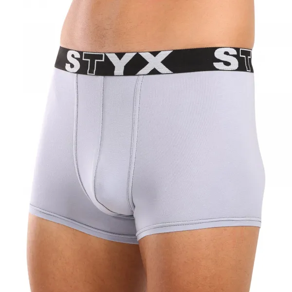 Pánske boxerky Styx športová guma svetlo sivé (G1062) S, trenky