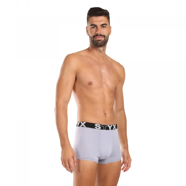 Pánske boxerky Styx športová guma svetlo sivé (G1062) S, trenky