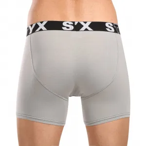 Pánske boxerky Styx long športová guma svetlo sivé (U1062) M, trenky