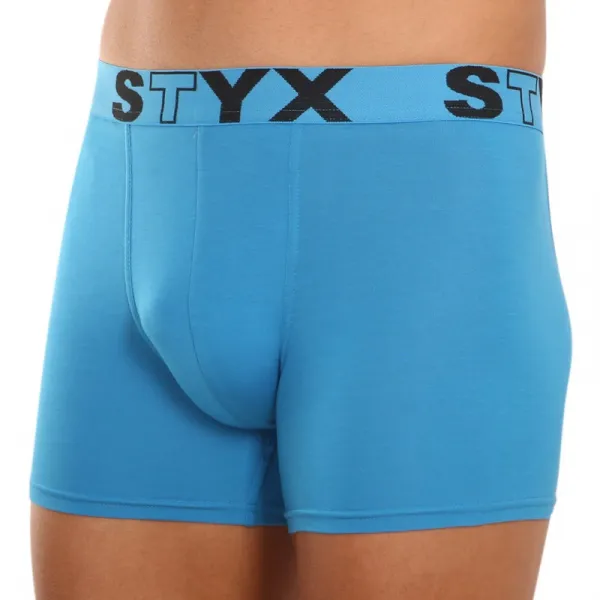 Pánske boxerky Styx long športová guma svetlo modré (U969) M, trenky