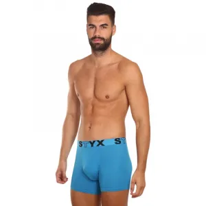Pánske boxerky Styx long športová guma svetlo modré (U969) M, trenky