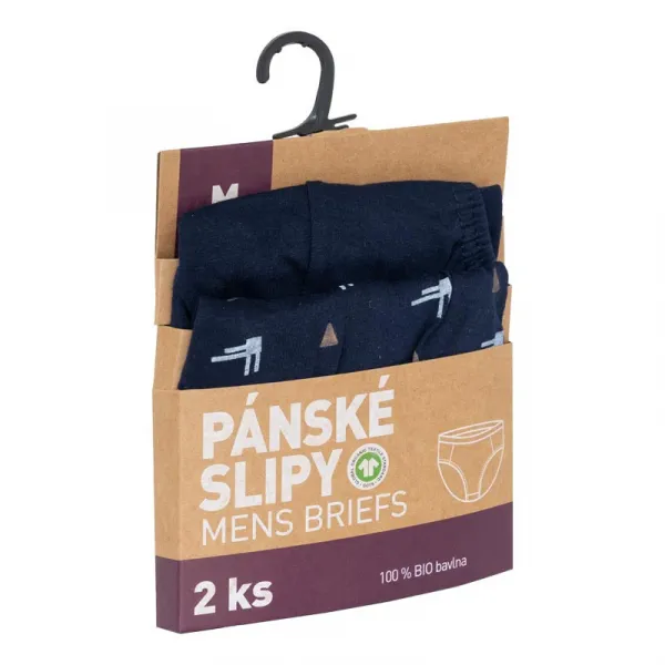 2PACK Pánske slipy Molvy modré (KP-072-SBU) M