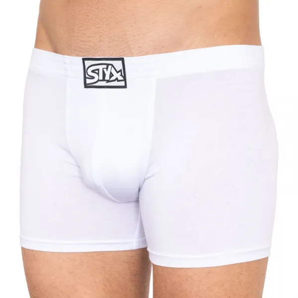 Pánske boxerky Styx long klasická guma biele (F1061) S, trenky