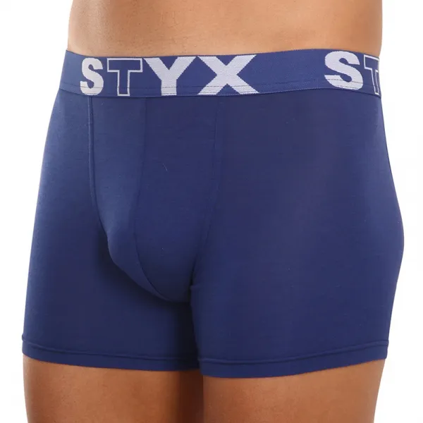 Pánske boxerky Styx long športová guma tmavo modré (U968) M, trenky