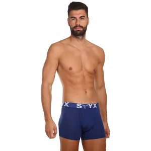 Pánske boxerky Styx long športová guma tmavo modré (U968) M, trenky
