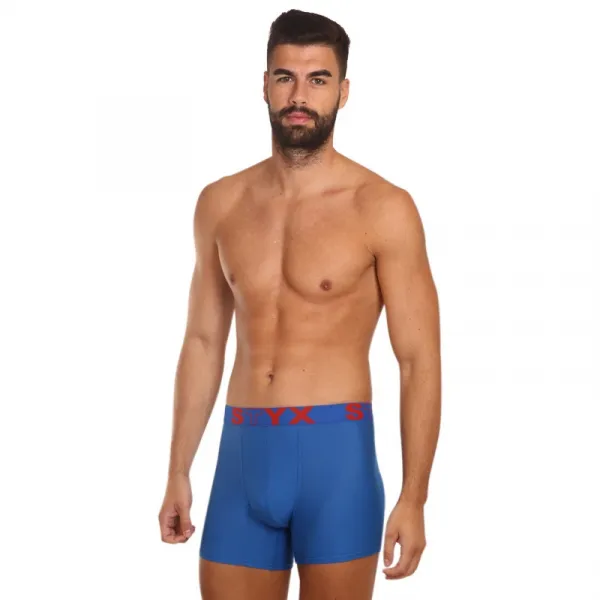 Pánske boxerky Styx long športová guma modré (U967) M, trenky