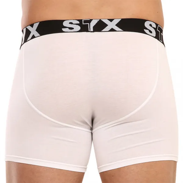 Pánske boxerky Styx long športová guma biele (U1061) M, trenky