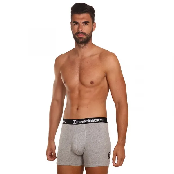 3PACK pánske boxerky Horsefeathers Dynasty heather gray (AM067C) XXL, trenky