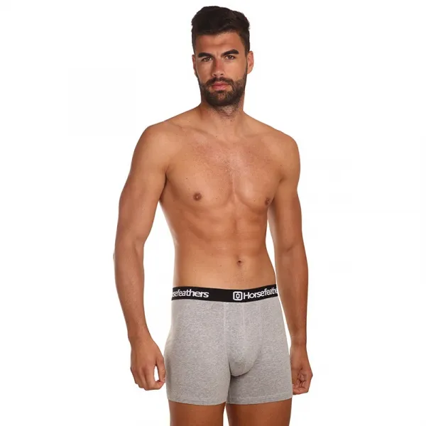 3PACK pánske boxerky Horsefeathers Dynasty heather gray (AM067C) XXL, trenky