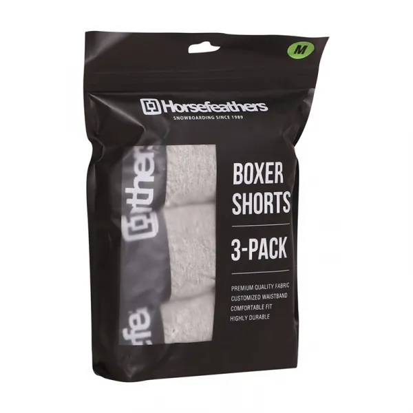 3PACK pánske boxerky Horsefeathers Dynasty heather gray (AM067C) XXL, trenky