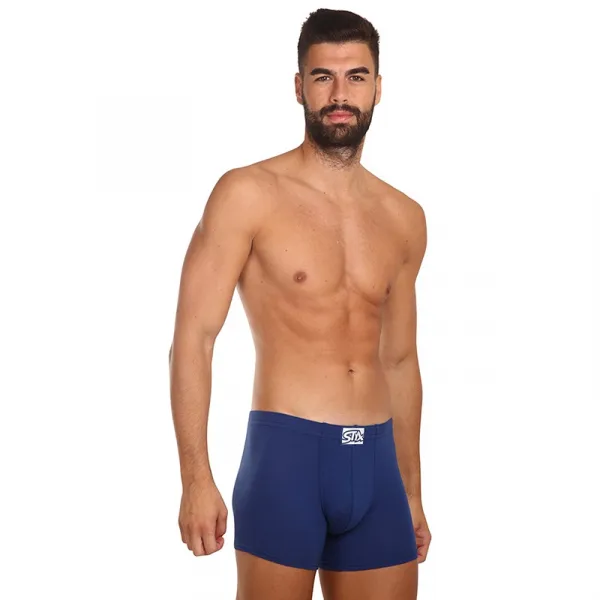 Pánske boxerky Styx long klasická guma modré (F968) M, trenky