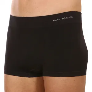 Pánske boxerky Gino bezšvové bambusové čierne (53005) S, trenky