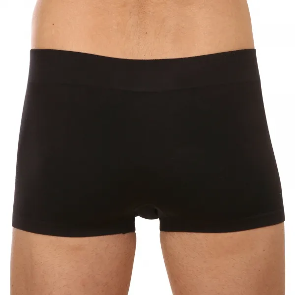 Pánske boxerky Gino bezšvové bambusové čierne (53005) S, trenky