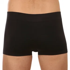 Pánske boxerky Gino bezšvové bambusové čierne (53005) S, trenky
