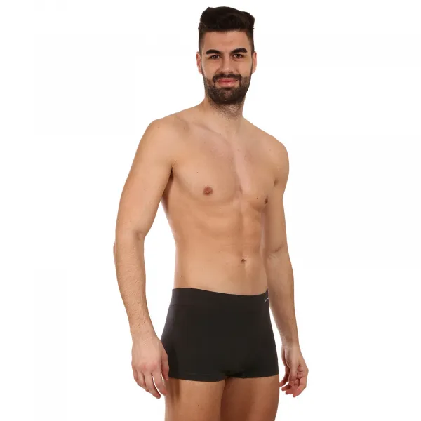 Pánske boxerky Gino bezšvové bambusové čierne (53005) S, trenky