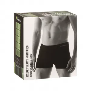 Pánske boxerky Gino bezšvové bambusové čierne (53005) S, trenky