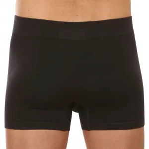 Pánske boxerky Gino bezšvové bambusové čierne (54005) M, trenky