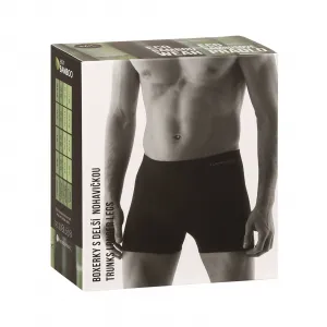 Pánske boxerky Gino bezšvové bambusové čierne (54005) M, trenky