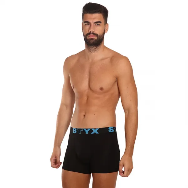 Pánske boxerky Styx long športová guma čierne (U961) M, trenky