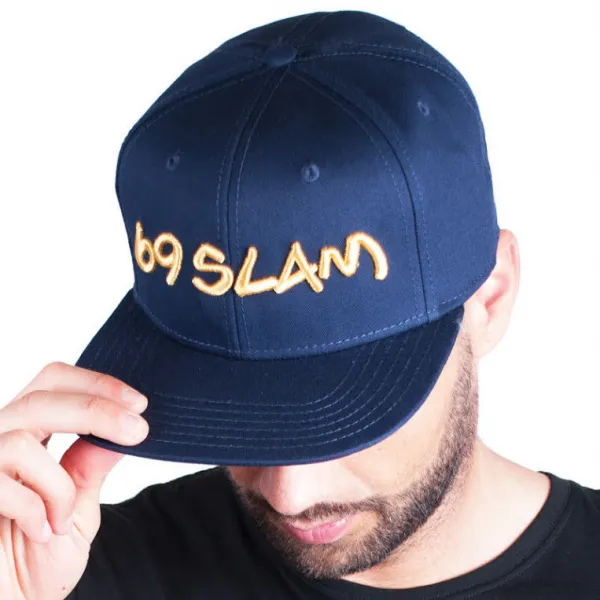 Šiltovka 69SLAM logo - JP tmavo modrá so zlatým nápisom uni