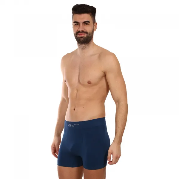 Pánske boxerky Gino bezšvové bambusové petrol (54004) M, trenky