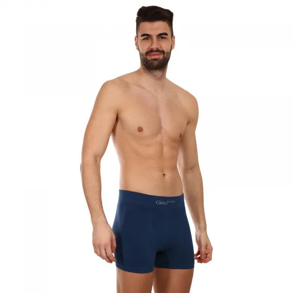 Pánske boxerky Gino bezšvové bambusové petrol (54004) M, trenky