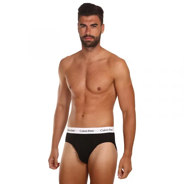 3PACK pánske slipy Calvin Klein čierne (U2661G-001) M