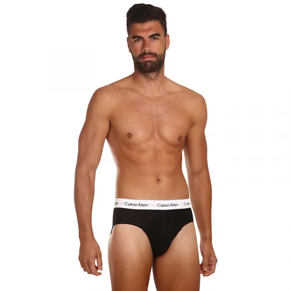 3PACK pánske slipy Calvin Klein čierne (U2661G-001) M