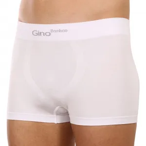 Pánske boxerky Gino bezšvové bambusové biele (53004) S, trenky