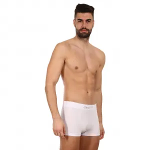 Pánske boxerky Gino bezšvové bambusové biele (53004) S, trenky