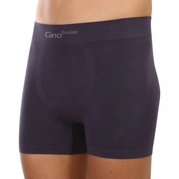 Pánske boxerky Gino bambusové bezšvové sivé (54004) S, trenky