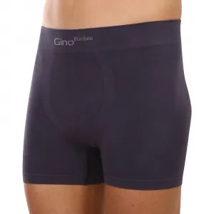 Pánske boxerky Gino bambusové bezšvové sivé (54004) S, trenky