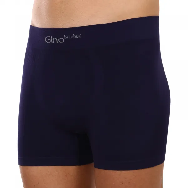 Pánske boxerky Gino bezšvové bambusové modré (54004) S, trenky