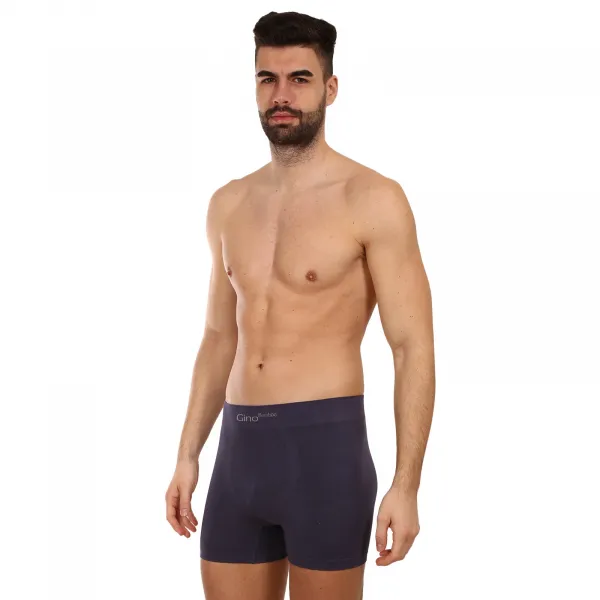 Pánske boxerky Gino bambusové bezšvové sivé (54004) S, trenky