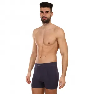 Pánske boxerky Gino bambusové bezšvové sivé (54004) S, trenky