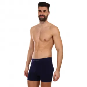 Pánske boxerky Gino bezšvové bambusové modré (54004) S, trenky