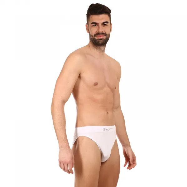 Pánske slipy Gino bambusové biele (50003) S