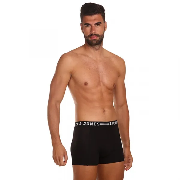 3PACK pánske boxerky Jack and Jones čierne (12081832 - black/black) M, trenky