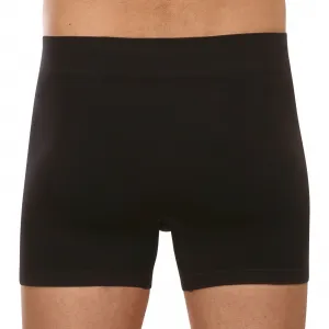 Pánske boxerky Gino bezšvové bambusové čierne (54004) S, trenky