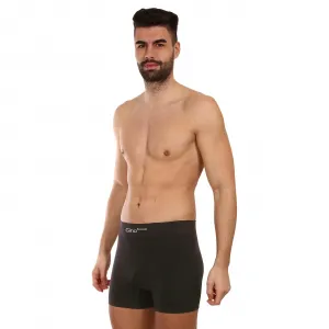 Pánske boxerky Gino bezšvové bambusové čierne (54004) S, trenky