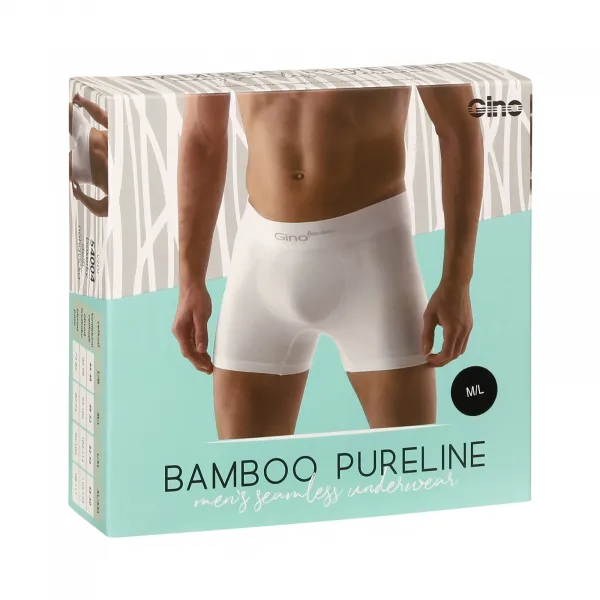 Pánske boxerky Gino bezšvové bambusové čierne (54004) S, trenky