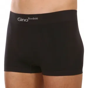 Pánske boxerky Gino bambusové bezšvové čierne (53004) S, trenky