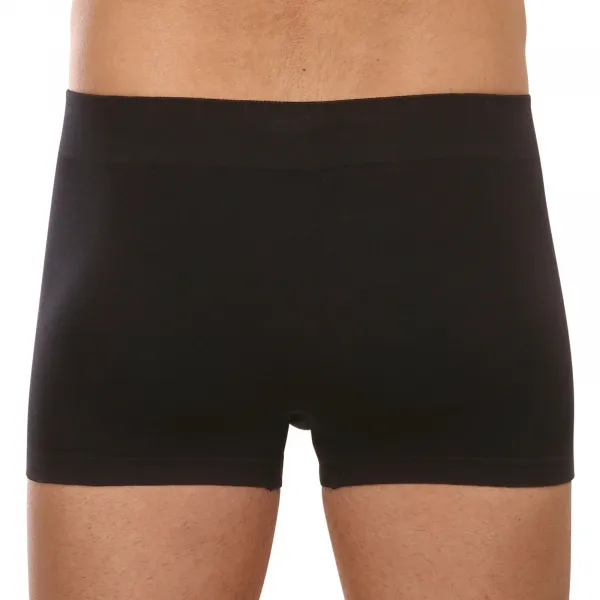 Pánske boxerky Gino bambusové bezšvové čierne (53004) S, trenky