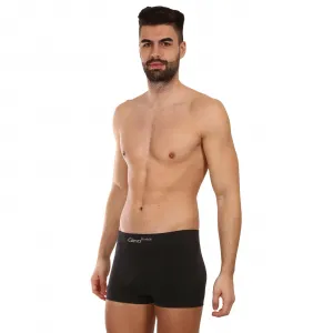 Pánske boxerky Gino bambusové bezšvové čierne (53004) S, trenky