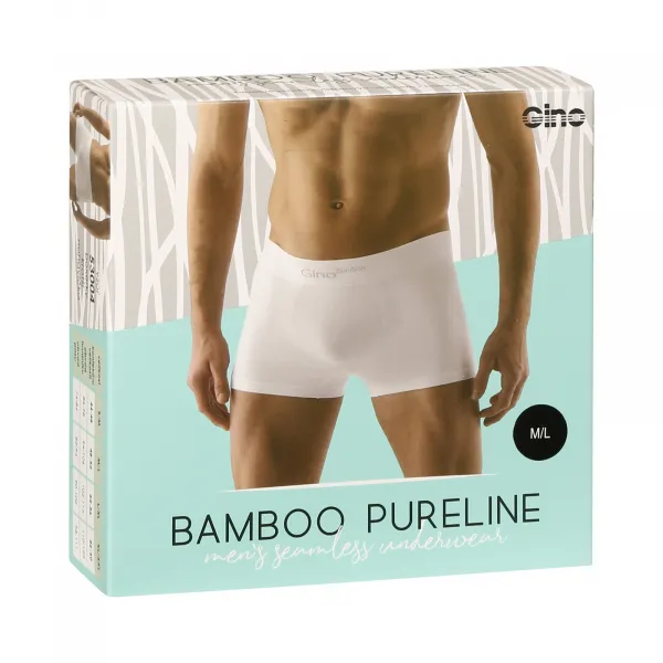 Pánske boxerky Gino bambusové bezšvové čierne (53004) S, trenky