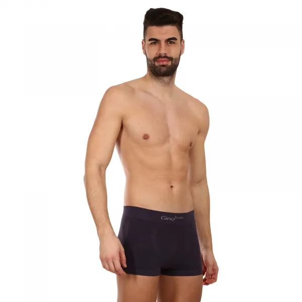 Pánske boxerky Gino bezšvové bambusové sivé (53004) M, trenky