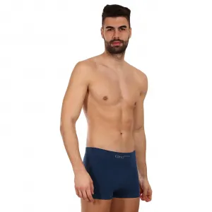 Pánske boxerky Gino bezšvové bambusové petrol (53004) M, trenky